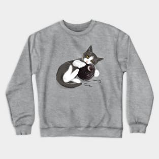 Kitten and Yarn Ball Crewneck Sweatshirt